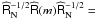 Mathematical equation: \hbox{$\widehat{\tens{R}}_{\rm N}^{-1/2}\widehat{\tens{R}}(m)\widehat{\tens{R}}_{\rm N}^{-1/2} =$}
