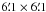 Mathematical equation: \hbox{$6\farcm1\times6\farcm1$}
