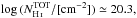 Mathematical equation: \hbox{$\log{(N_\mathrm{\ion{H}{i}}^\mathrm{TOT}/[\mathrm{cm}^{-2}])}\simeq20.3,$}