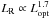 Mathematical equation: \hbox{$L_{\rm R} \propto L_{\rm opt}^{1.7} $}