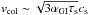 Mathematical equation: \hbox{$v_{\rm col}\sim \sqrt{3 \alpha_{\rm GI} \st} c_{\rm s}$}