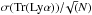 \hbox{$\sigma({\rm Tr}({\rm Ly\alpha})){/}\!\sqrt(N)$}