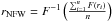 \hbox{$\rnfw = F^{-1} \left( \frac{\sum_{i=1}^{n} F(r_i)}{n} \right)$}