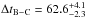 Mathematical equation: \hbox{$\Delta t_{\rm B-C}= 62.6^{+4.1}_{-2.3}$}