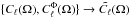 \hbox{$\{\cl(\Omega),\clpp(\Omega)\}\to \tilde{\cl}(\Omega)$}