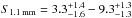 \hbox{$S_{\rm 1.1\, mm}=3.3^{+1.4}_{-1.6}-9.3^{+1.3}_{-1.3}$}