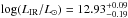 \hbox{$\log(L_{\rm IR}/{L}_{\sun})= 12.93^{+0.09}_{-0.19}$}
