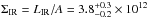 \hbox{$\Sigma_{\rm IR}=L_{\rm IR}/A=3.8^{+0.3}_{-0.2}\times10^{12}$}