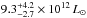 \hbox{$\textrm 9.3^{+4.2}_{-2.7} \times 10^{12}\, {L_{\odot}}$}