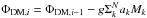 \hbox{$\Phi_{{\rm DM},i} = \Phi_{{\rm DM},i-1}-g\Sigma_k^N a_k M_k$}