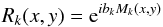 \begin{equation} R_k(x,y)={\rm e}^{{i}b_kM_k(x,y)} \label{Eq:R} \end{equation}