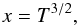 \appendix \setcounter{section}{5} \begin{equation} \label{eq:x} x=T^{3/2}, \end{equation}