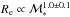 \hbox{$R_{\rm e}\propto\mathcal{M}_*^{1.0\pm0.1}$}