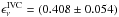 \hbox{$\epsilon^\mathrm{IVC}_\nu = (0.408\pm0.054)$}