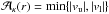 \hbox{$\mathcal{A}_{\kappa}(r)=\textnormal{min}\{|v_{\rm u}|,|v_{\rm l}|\}$}