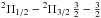 \hbox{$^{2}\Pi_{1/2}-{^{2}\Pi}_{3/2}\, \frac{3}{2}-\frac{3}{2}$}