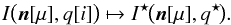 \appendix \setcounter{section}{1} \begin{equation} I\bigl( \vec{n}[\mu], q[i] \bigr) \mapsto I^{\star\!}\bigl( \vec{n}[\mu], q^{\star\!} \bigr). \label{eq:forward-interpolation} \end{equation}