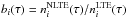 \hbox{$b_i(\tau) = {n_i^\mathrm{NLTE}(\tau)}/{n_i^\mathrm{LTE}(\tau)}$}