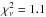 \hbox{$\chi^2_\nu=1.1$}