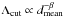 Mathematical equation: \hbox{$\Lambda_\text{cut} \propto d_\text{mean}^{-\beta}$}