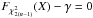 \hbox{$F_{\rchi_{2(n-1)}^2}(X)-\gamma=0$}