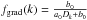 Mathematical equation: \hbox{$f_{\mathrm{grad}}(k)= \frac{b_0}{a_0D_k+ b_0}$}