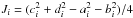 \hbox{$J_i = (c_i^2 + d_i^2 - a_i^2 - b_i^2)/4$}