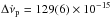\hbox{$\Delta \dot \nu_{\rm p} = 129(6) \times 10^{-15}$}
