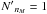 Mathematical equation: \hbox{$N{'}_{n_M}=1$}
