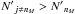 Mathematical equation: \hbox{$N{'}_{j\ne n_M}>N{'}_{n_M}$}