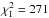 Mathematical equation: \hbox{$\chi_{\rm I}^2=271$}