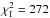 Mathematical equation: \hbox{$\chi_{\rm I}^2=272$}