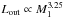 Mathematical equation: \hbox{$L_{\mathrm{out}}\propto M_{1}^{3.25}$}