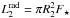 Mathematical equation: \hbox{$L^{\text{rad}}_{2} = \pi R_{2}^{2} F_{\star}$}