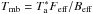 Mathematical equation: \hbox{$T_{\rm mb}=T_{\rm a}^{*} {F_{\rm eff}}/{B_{\rm eff}}$}