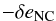 Mathematical equation: \appendix \setcounter{section}{1} \begin{equation} -\delta e_{{\rm NC}}\, \end{equation}