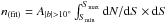 Mathematical equation: \hbox{$ n_{\rm (fit)} = A_{|b|>10^{\circ}} \int_{S_{\rm min}}^{S_{\rm max}} {\rm d}N/{\rm d}S \times {\rm d}S $}