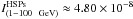Mathematical equation: \hbox{$I^{\rm HSPs}_{(1{-}100 \ {\rm~GeV})}\approx 4.80 \times 10^{-8}$}