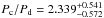 Mathematical equation: \hbox{$P_{\rm c}/P_{\rm d} = 2.339_{-0.572}^{+0.541}$}