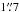 Mathematical equation: \hbox{$1\farcs7$}