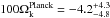 Mathematical equation: \hbox{$100\Omega_{\rm k}^{\rm Planck}=-4.2^{+4.3}_{-4.8}$}