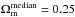 Mathematical equation: \hbox{$\Omega_{\rm m}^{\rm median}=0.25$}