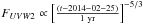 Mathematical equation: \hbox{$F_{UVW2}\propto\Big[\frac{({t} - 2014-02-25)} {1 ~\rm yr}\Big]^{-5/3}$}