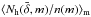 Mathematical equation: \hbox{$\langle N_{\rm h}(\bar \delta,m)/n(m)\rangle_{\rm m}$}