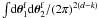 Mathematical equation: \hbox{${ \! \int \! \rd \bm{\theta}_{1}^{\rm f} \rd \bm{\theta}_{2}^{\rm f}/(2 \pi)^{2 (d-k)} }$}