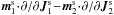 Mathematical equation: \hbox{${ \bm{m}_{1}^{\rm s} \!\cdot\! \partial/\partial \bm{J}_{1}^{\rm s} \!-\! \bm{m}_{2}^{\rm s} \!\cdot\! \partial/\partial \bm{J}_{2}^{\rm s} }$}