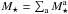 Mathematical equation: \hbox{${ M_{\star} = \sum_{\ra} M_{\star}^{\ra} }$}