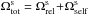 Mathematical equation: \hbox{${ \Omega^{\rm s}_{\rm tot} = \Omega^{\rm s}_{\rm rel} \!+\! \Omega^{\rm s}_{\rm self} }$}
