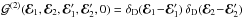 Mathematical equation: \hbox{${ \mathcal{G}^{(2)} (\bR_{1} , \bR_{2} , \bR_{1}' , \bR_{2}' , 0) = \delta_{\rm D} (\bR_{1} \!-\! \bR_{1}') \, \delta_{\rm D} (\bR_{2} \!-\! \bR_{2}') }$}