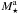 Mathematical equation: \hbox{$M_{\star}^{\ra}$}